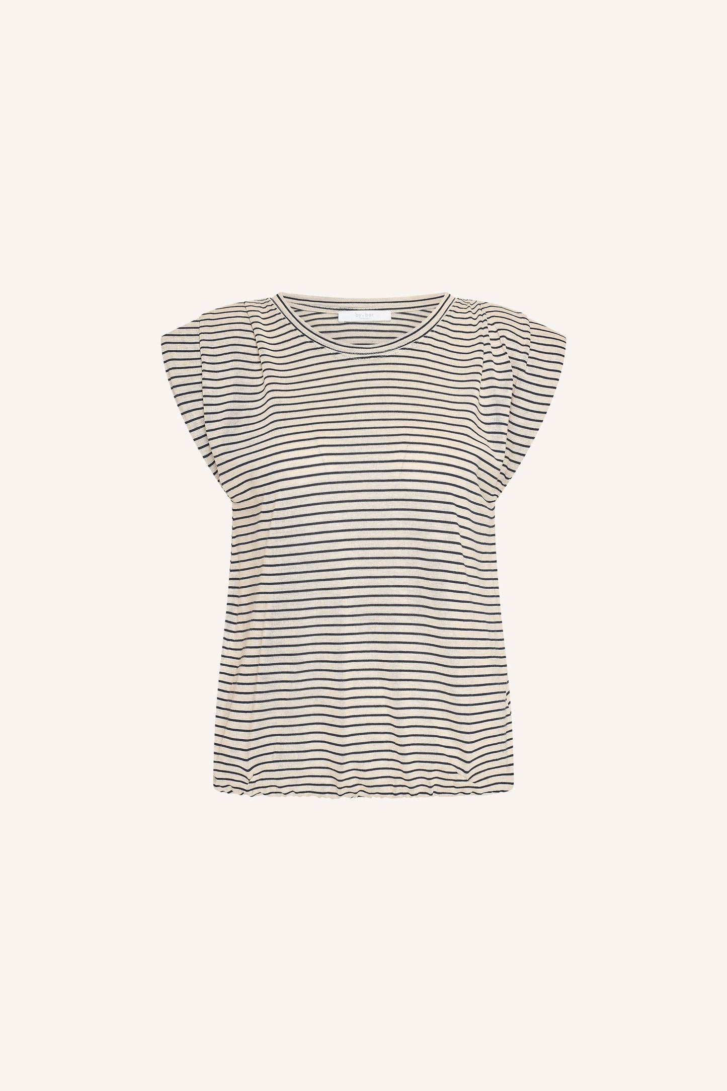 by-bar - nilou small stripe top admiral blue stripe - WERTE FREUNDE