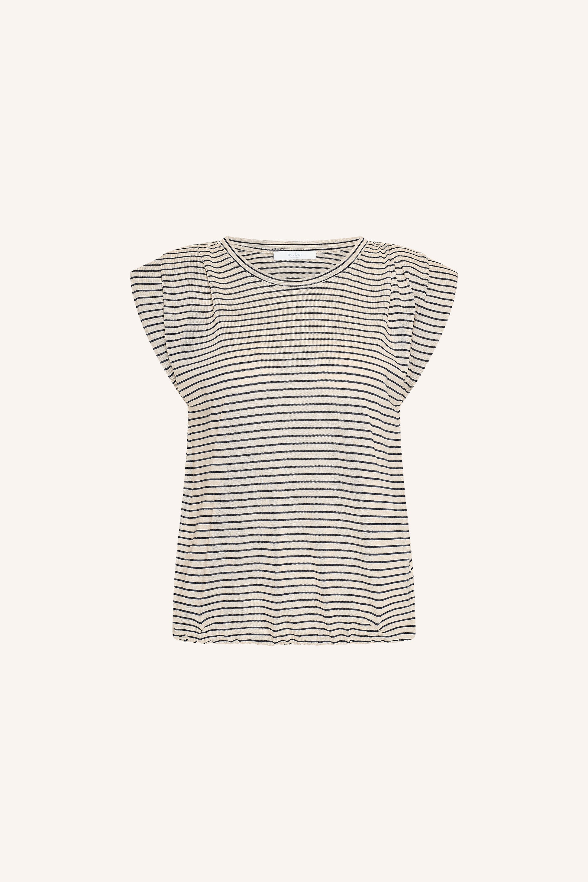 by-bar - nilou small stripe top admiral blue stripe - WERTE FREUNDE