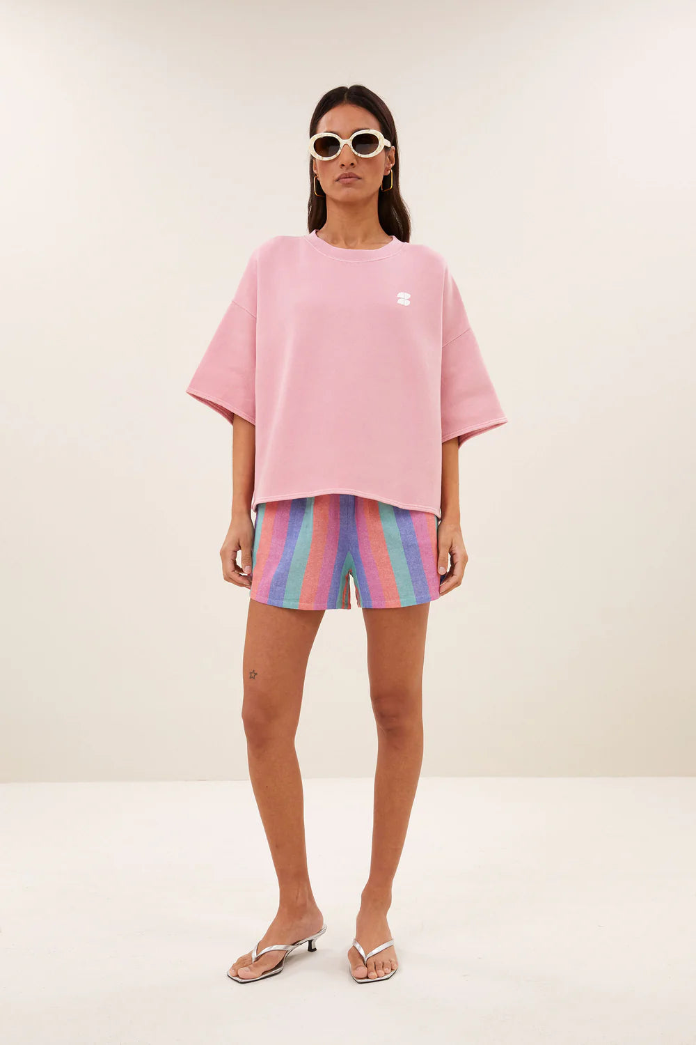by-bar - isa rainbow shorts rainbow stripe - WERTE FREUNDE