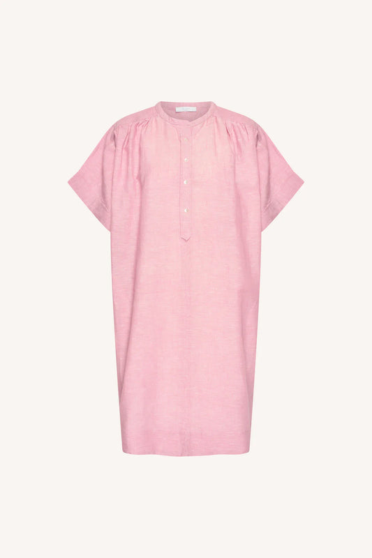 by-bar - amber linen dress dusty pink - WERTE FREUNDE