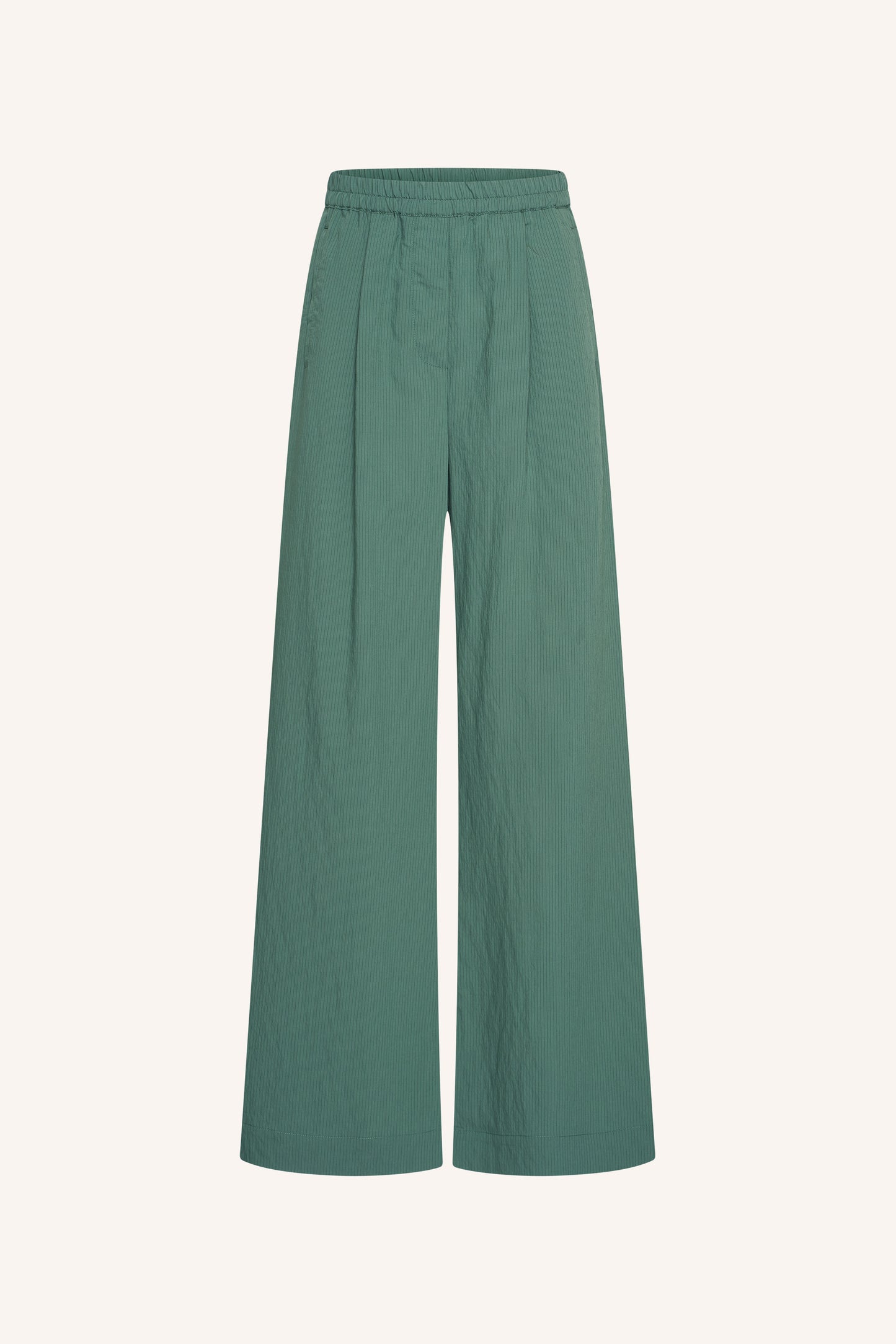 by-bar - celin stripe pants vintage green - WERTE FREUNDE