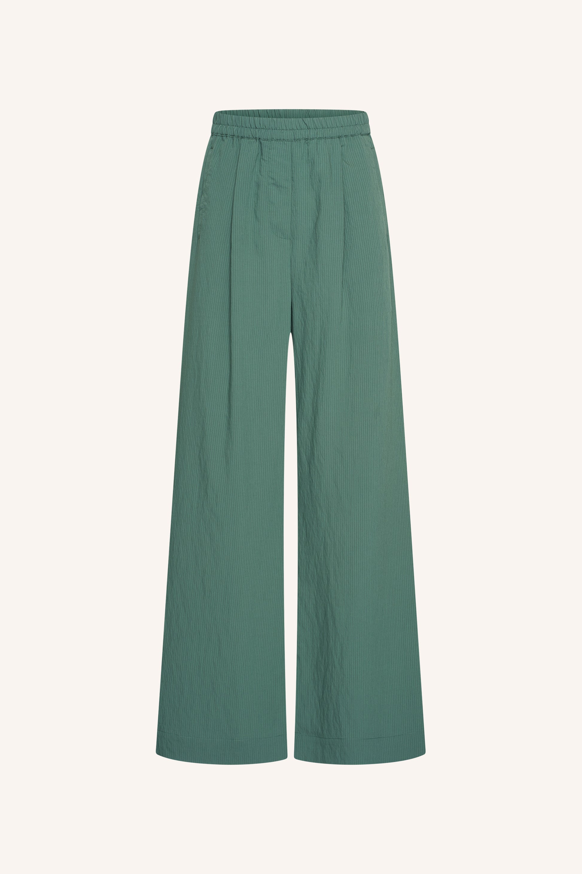 by-bar - celin stripe pants vintage green - WERTE FREUNDE