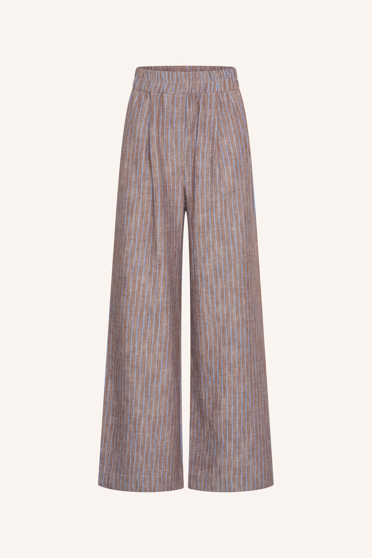 by-bar - benji melange stripe pants iced coffee stripe - WERTE FREUNDE