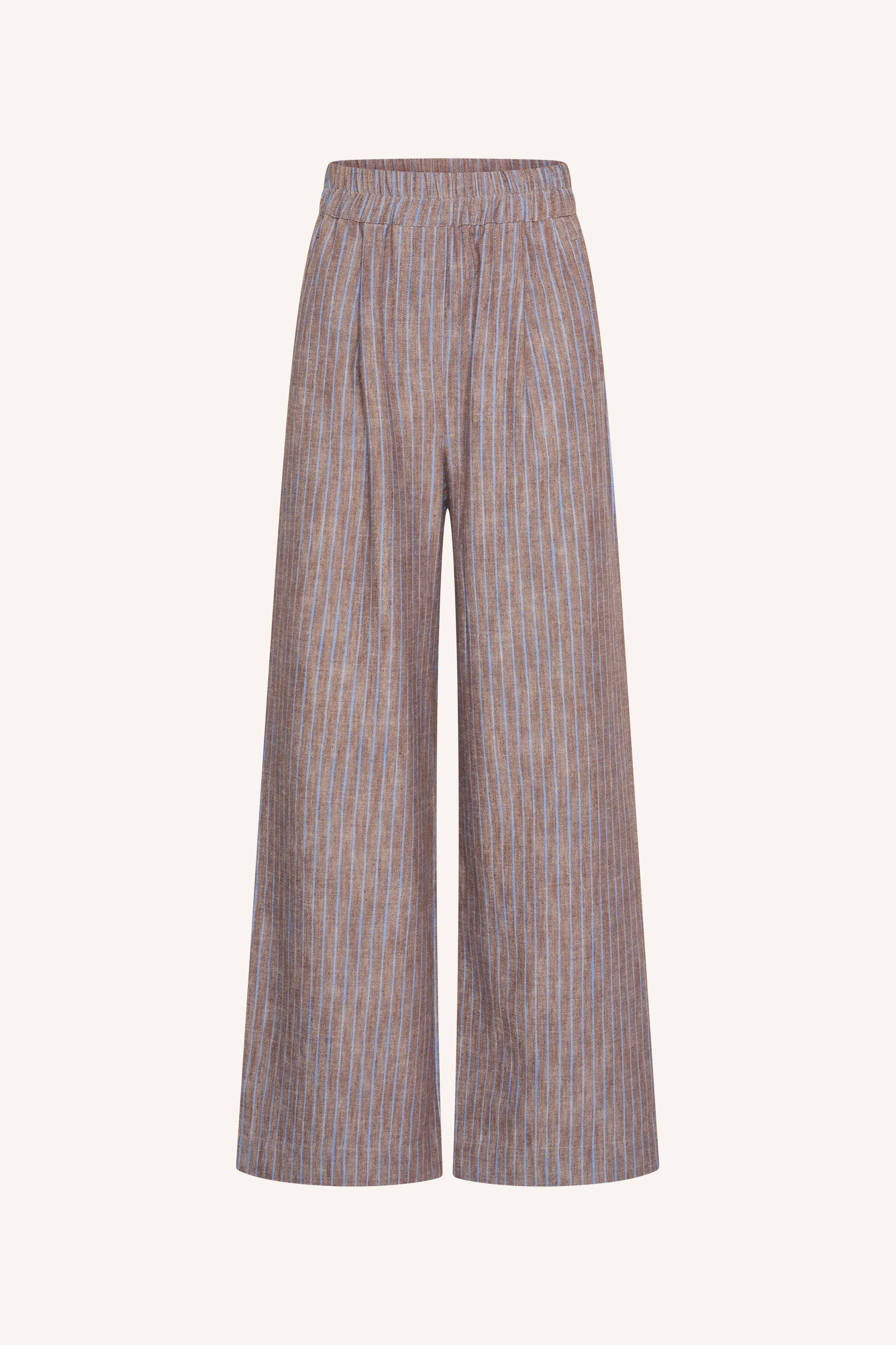 by-bar - benji melange stripe pants iced coffee stripe - WERTE FREUNDE