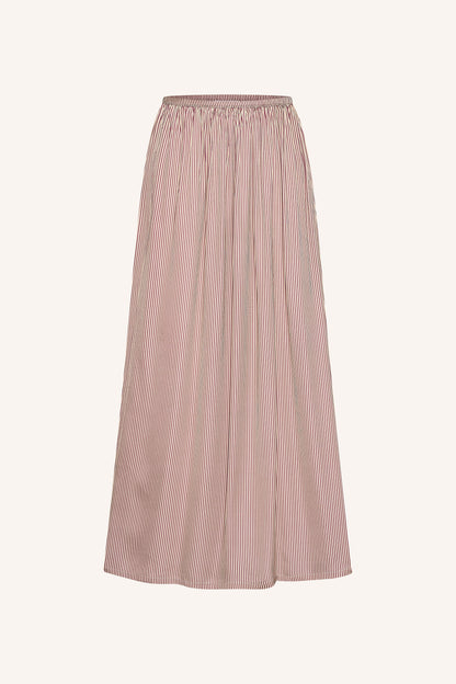 by-bar - reva viscose stripe skirt wine stripe - WERTE FREUNDE