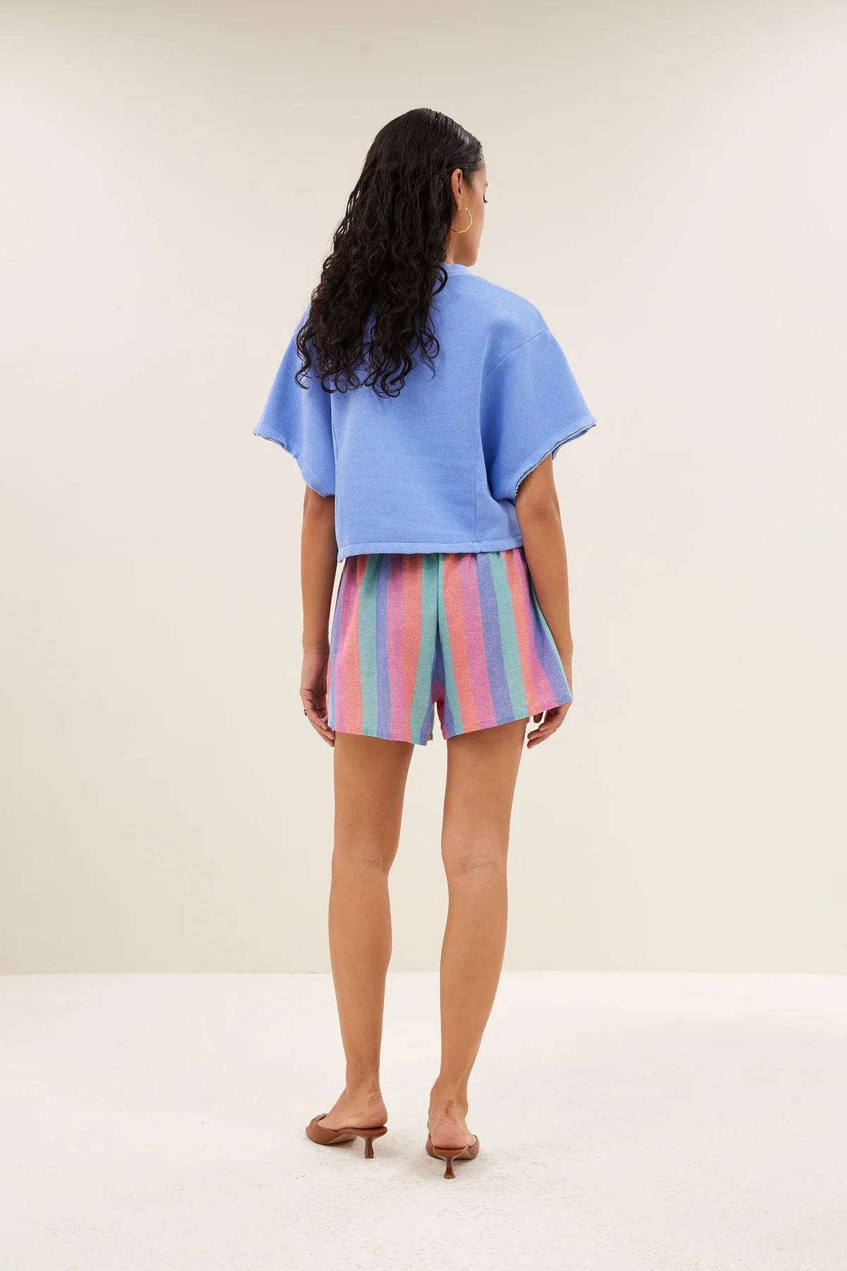 by-bar - isa rainbow shorts rainbow stripe - WERTE FREUNDE