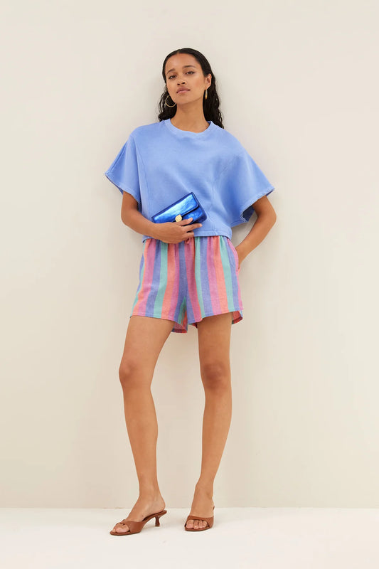by-bar - isa rainbow shorts rainbow stripe - WERTE FREUNDE