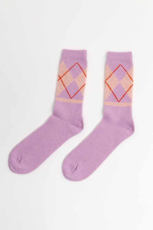 Suite 13 - ARGYLE SOCKS WOOL LILAC