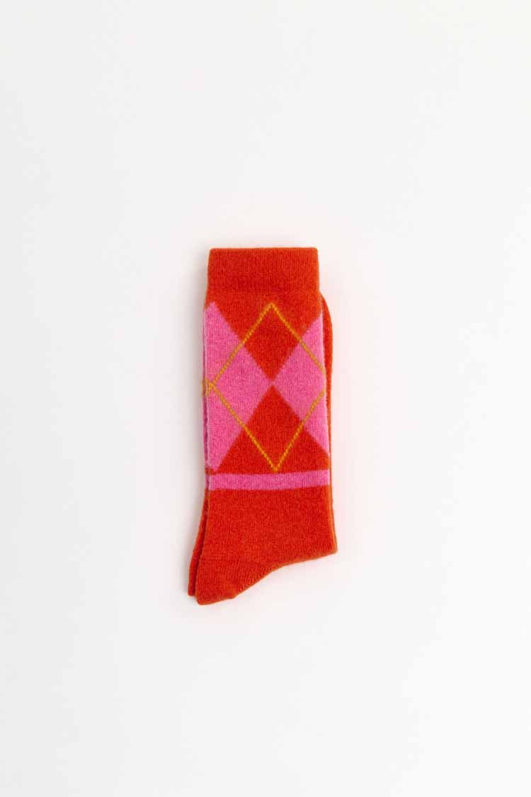 Suite 13 - ARGYLE SOCKS WOOL ORANGE