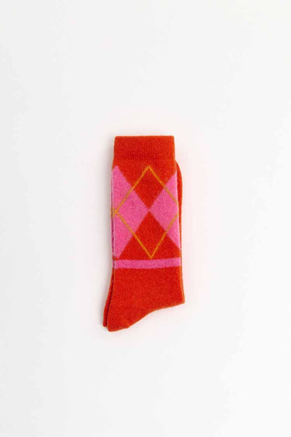 Suite 13 - ARGYLE SOCKS WOOL ORANGE