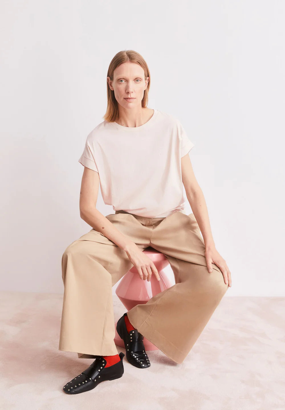 Armedangels - IDAARA T-SHIRT pale peach - WERTE FREUNDE
