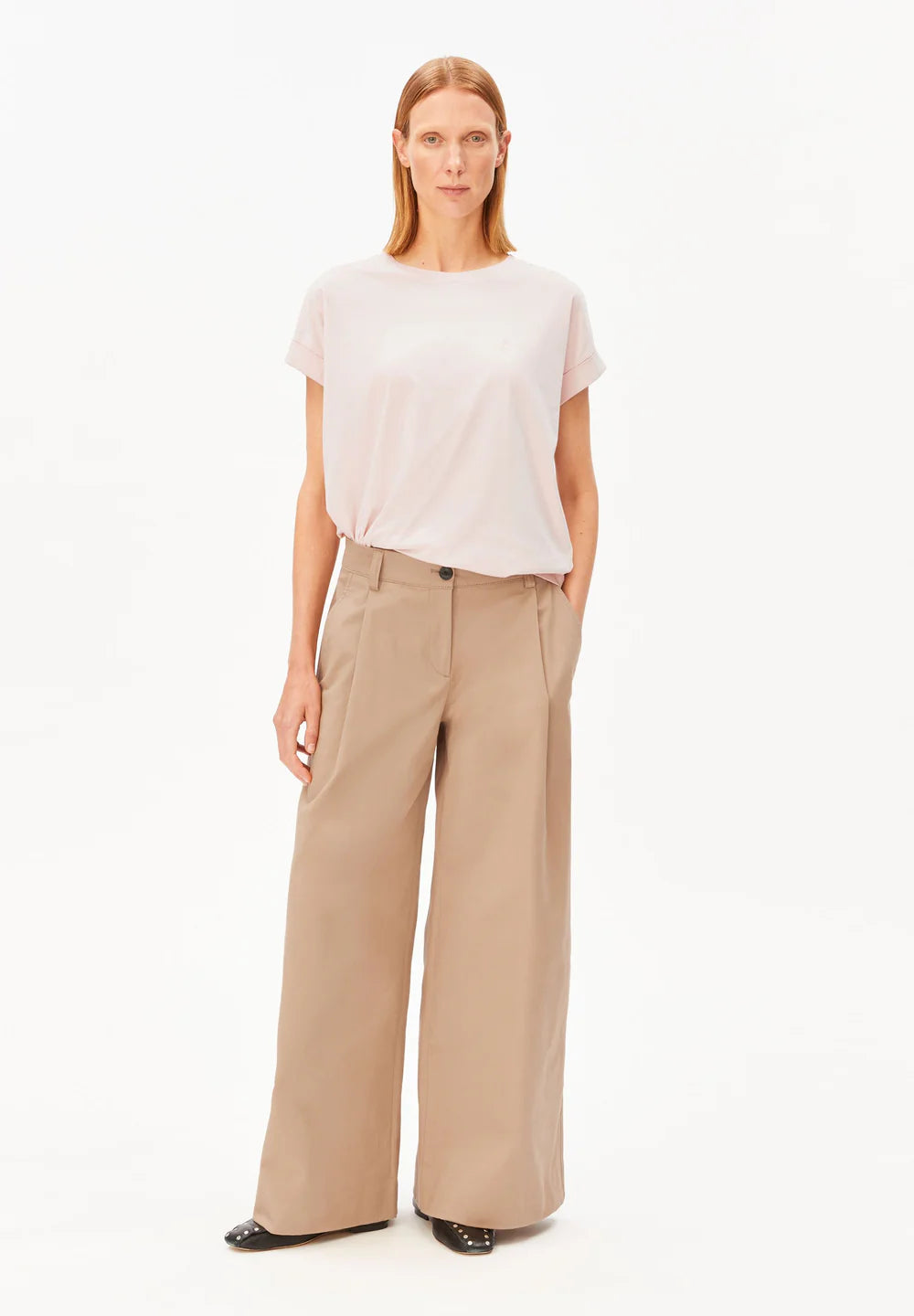 Armedangels - IDAARA T-SHIRT pale peach - WERTE FREUNDE