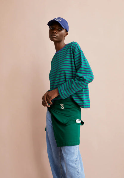 Armedangels - FRANKAA MAARLEN STRIPE Sweatshirts emerald green-blue noon - WERTE FREUNDE