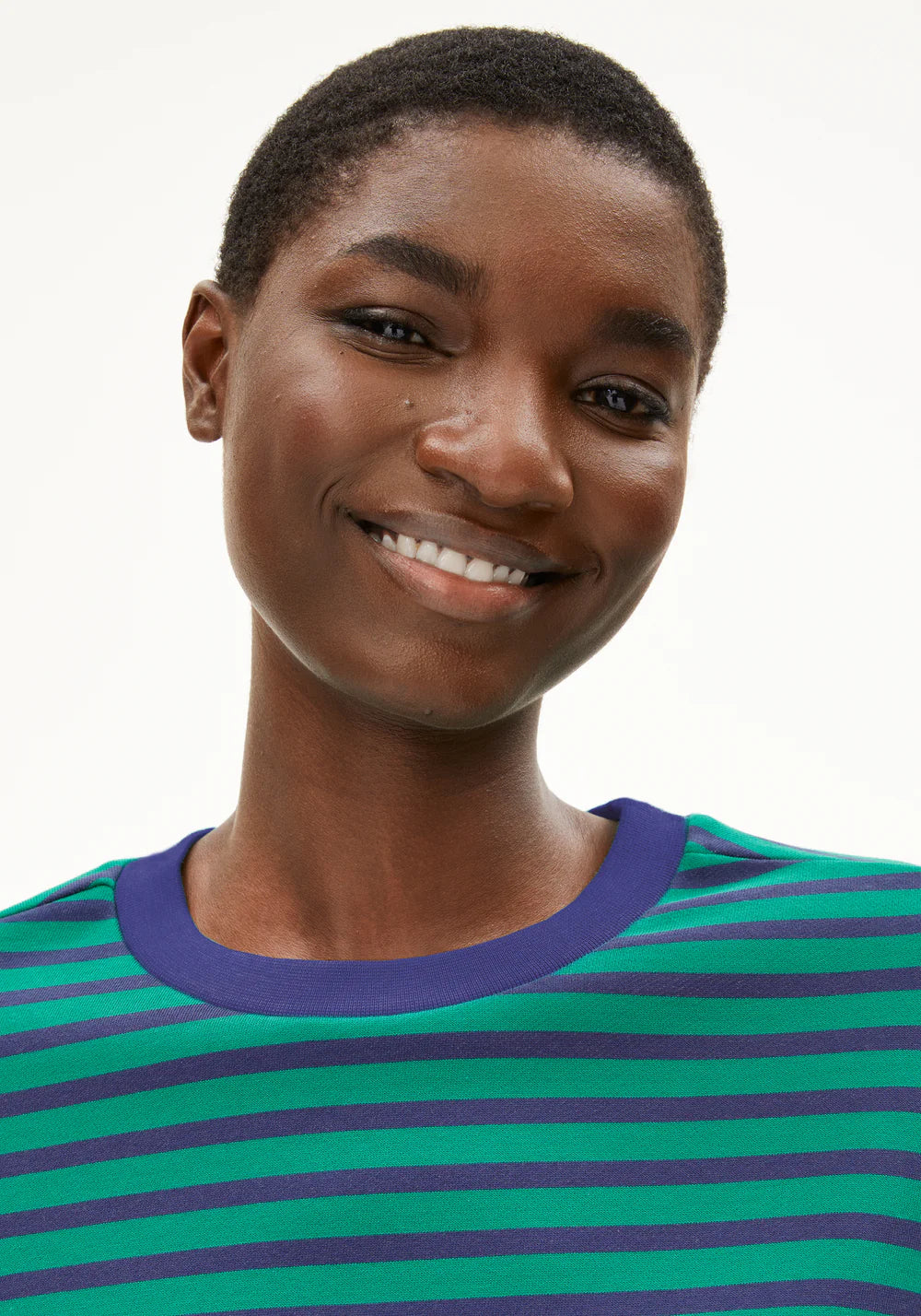 Armedangels - FRANKAA MAARLEN STRIPE Sweatshirts emerald green-blue noon - WERTE FREUNDE