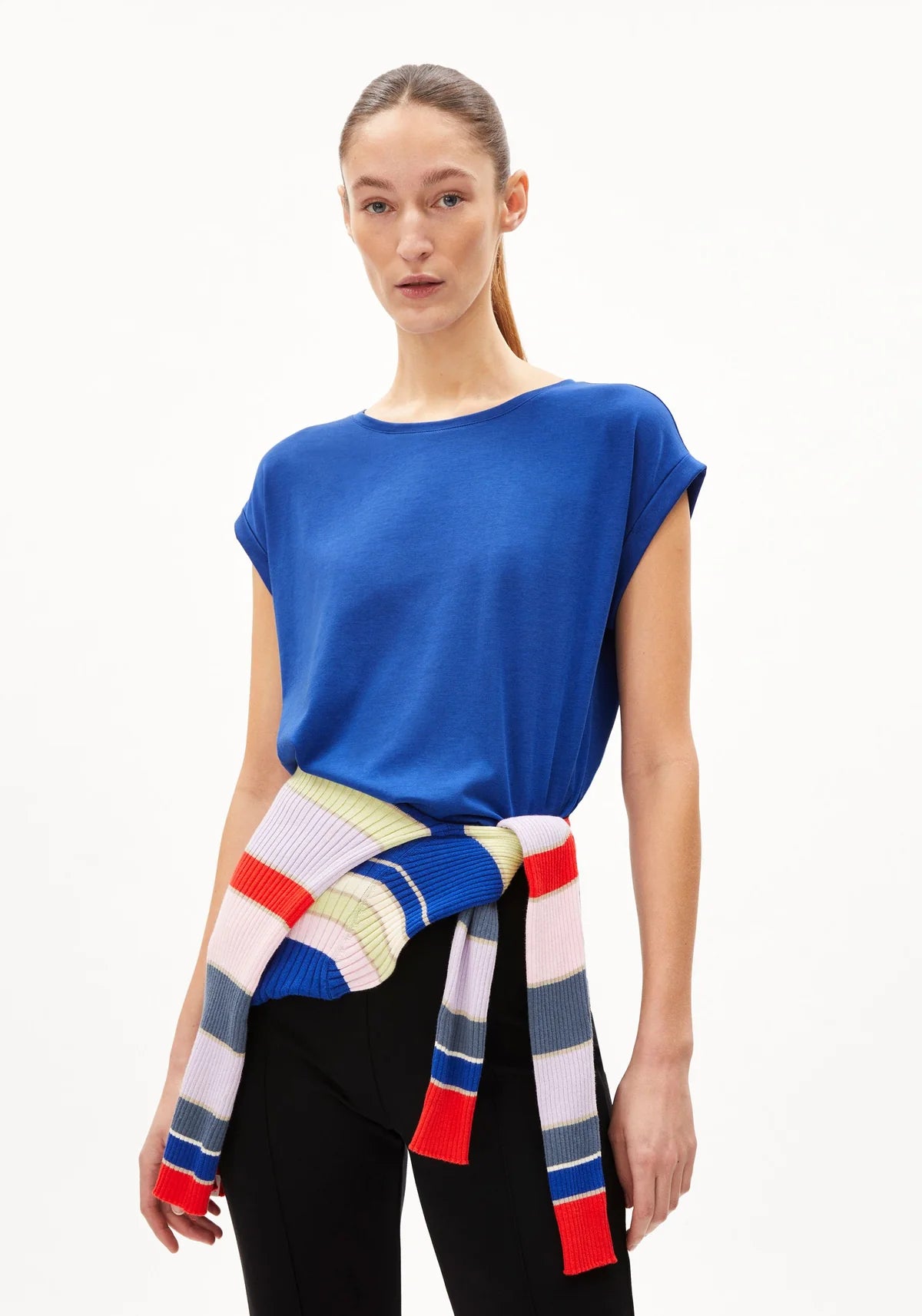 Armedangels - JILAANA T-Shirt dynamo blue - WERTE FREUNDE