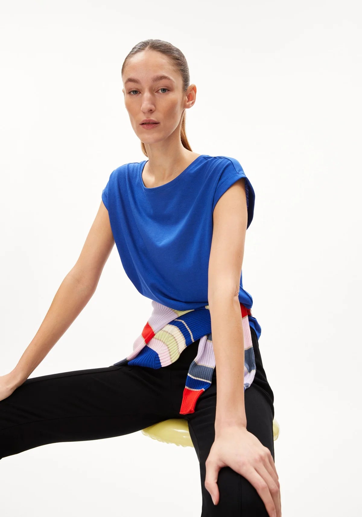 Armedangels - JILAANA T-Shirt dynamo blue - WERTE FREUNDE