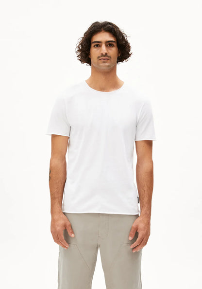 Armedangels - JAAMES BRUSHED T-SHIRT white - WERTE FREUNDE