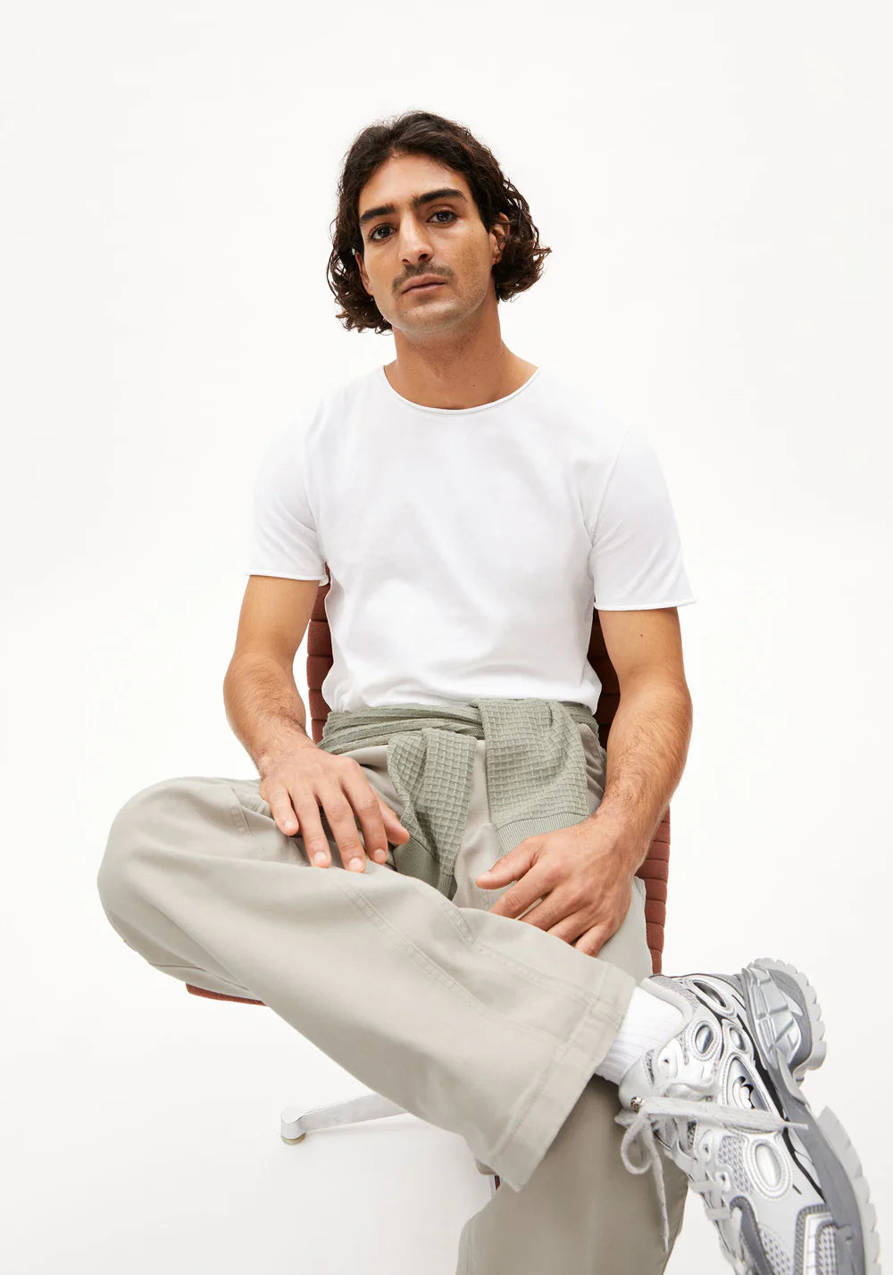 Armedangels - JAAMES BRUSHED T-SHIRT white - WERTE FREUNDE