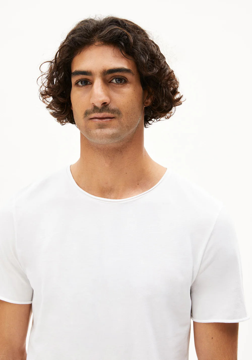 Armedangels - JAAMES BRUSHED T-SHIRT white - WERTE FREUNDE