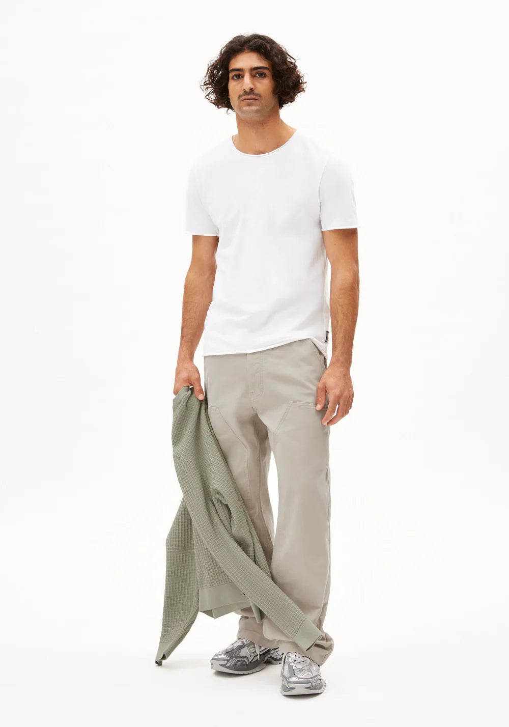 Armedangels - JAAMES BRUSHED T-SHIRT white - WERTE FREUNDE