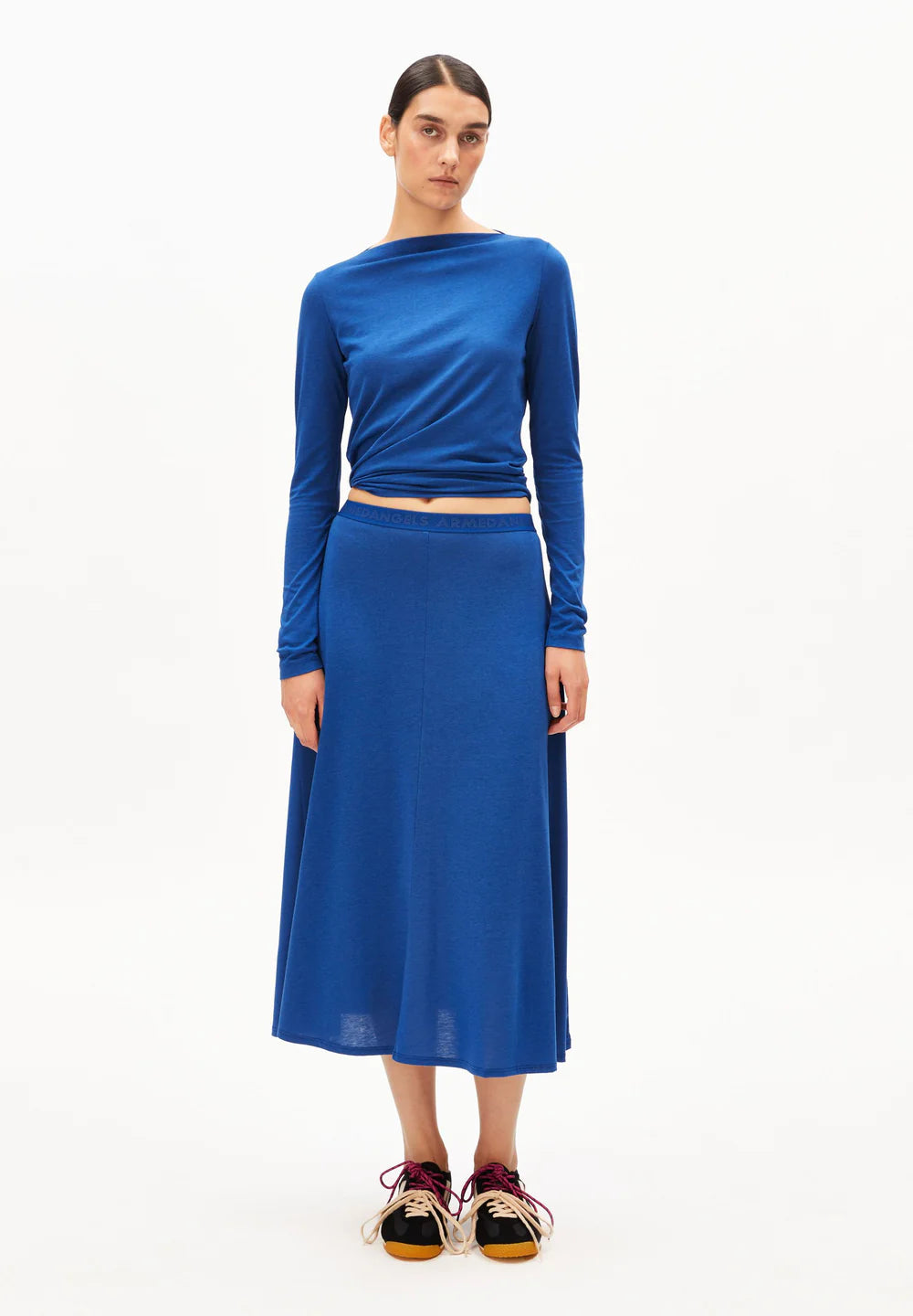 Armedangels - ILENIAA LARAA MIDI-ROCK dynamo blue - WERTE FREUNDE