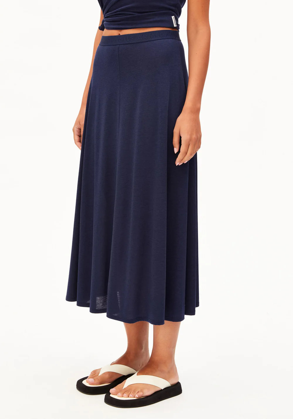 Armedangels - ILENIAA LARAA MIDI SKIRT tinted navy - WERTE FREUNDE