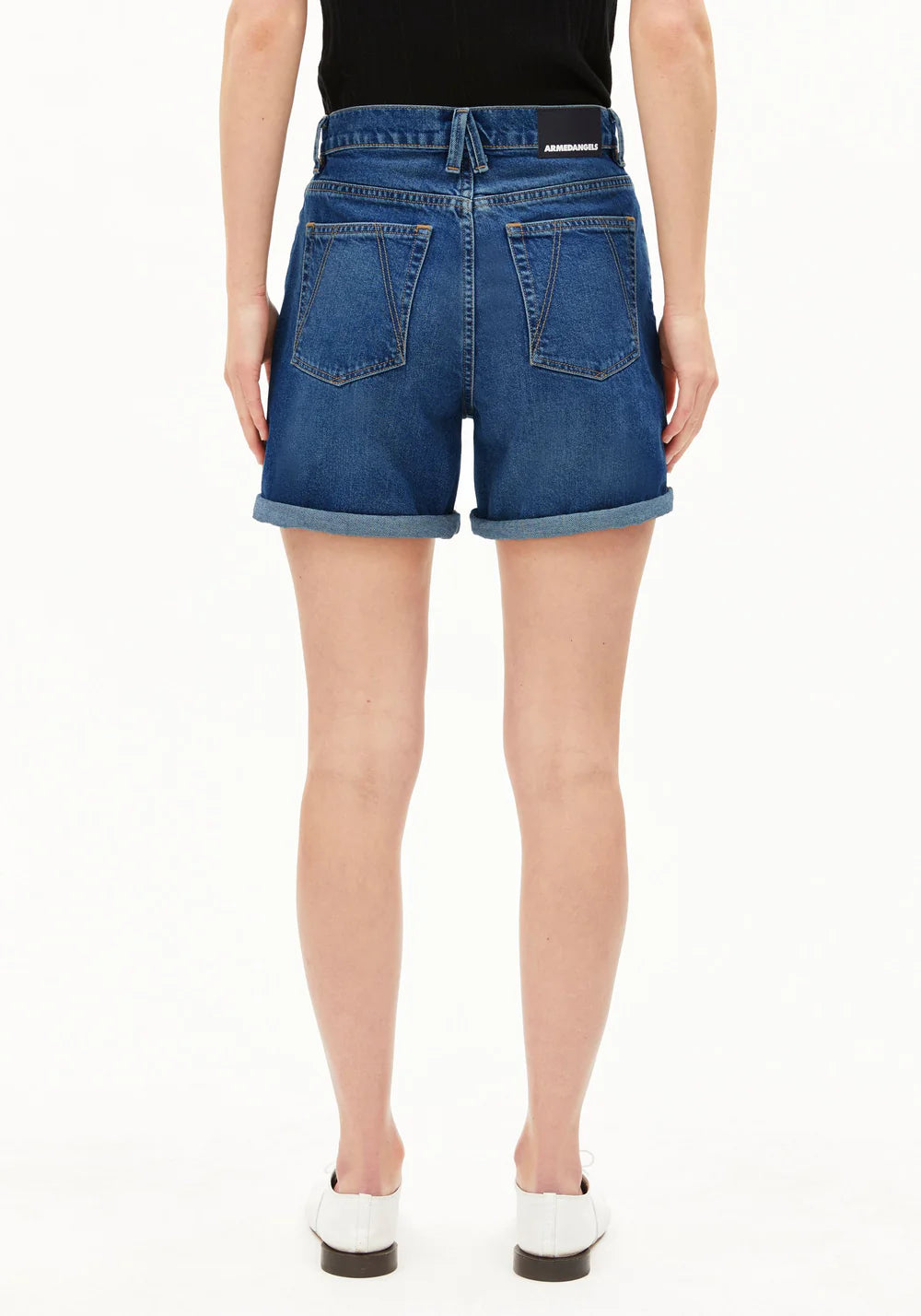 Armedangels - SHEAARI DENIM SHORT wavy blue - WERTE FREUNDE