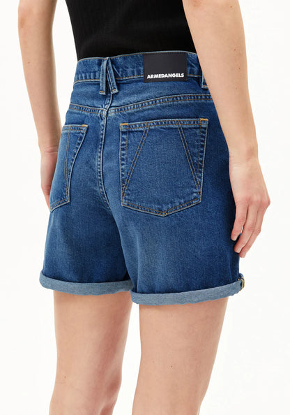 Armedangels - SHEAARI DENIM SHORT wavy blue - WERTE FREUNDE