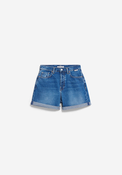 Armedangels - SHEAARI DENIM SHORT wavy blue - WERTE FREUNDE