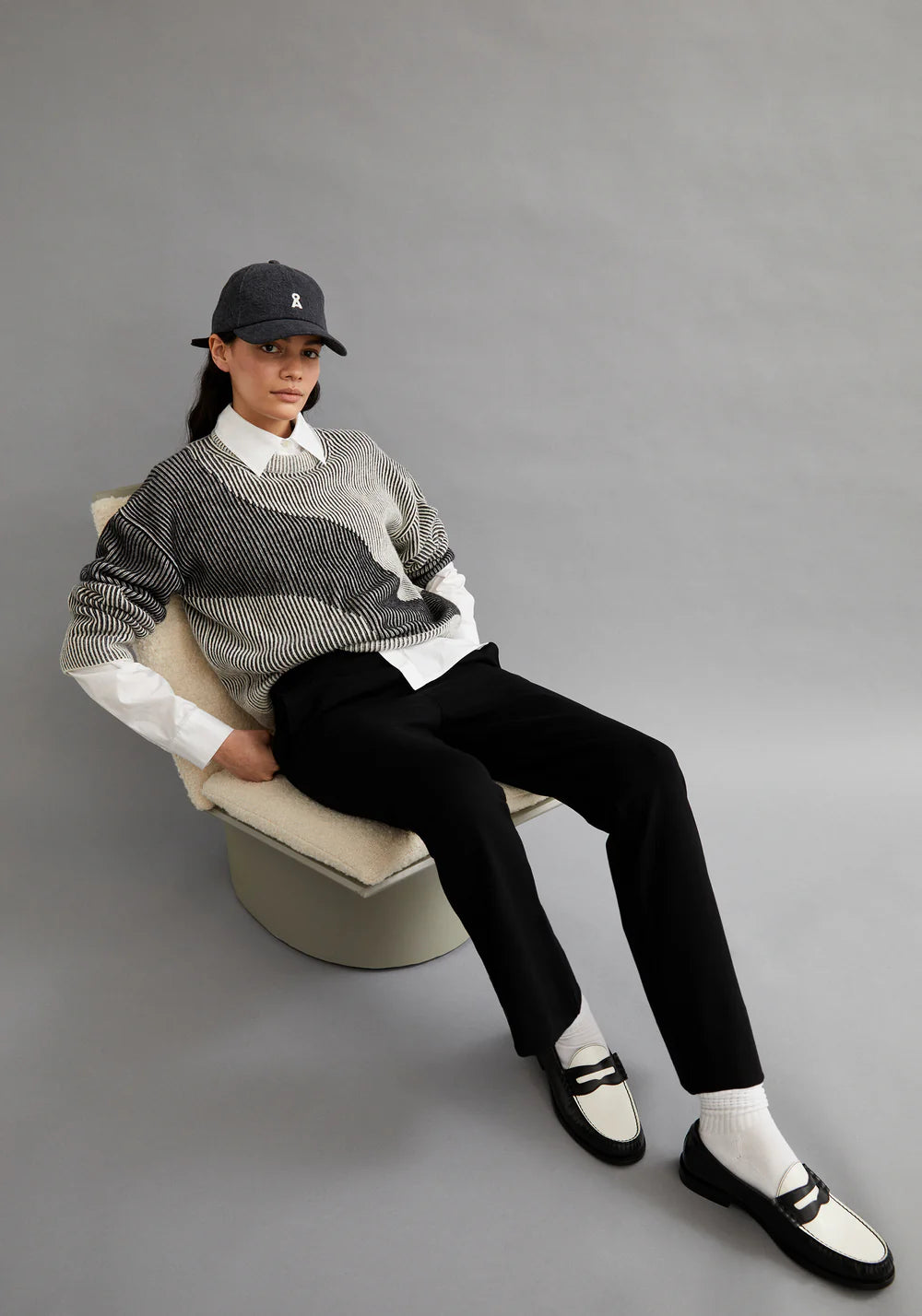 Armedangels - MAYRAA VANISE Strick Pullover black-off white - WERTE FREUNDE