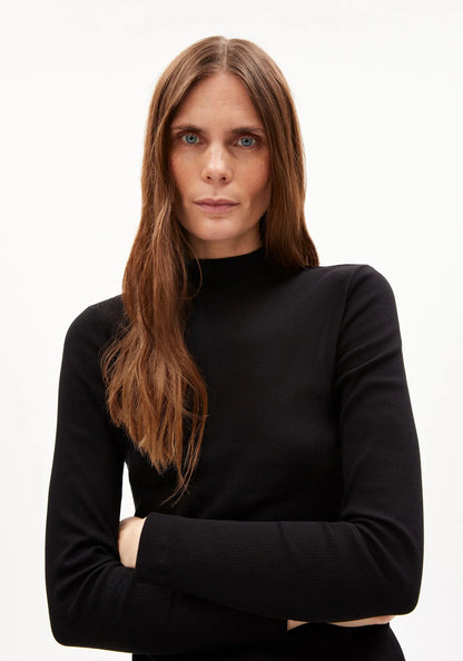 Armedangels - FATIMAARA RIB LONGSLEEVE Jersey Shirts Longsleeve black