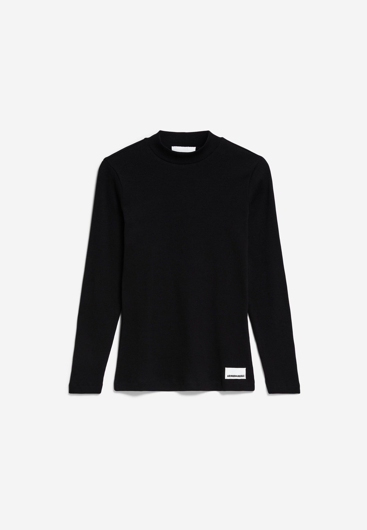 Armedangels - FATIMAARA RIB LONGSLEEVE Jersey Shirts Longsleeve black - WERTE FREUNDE
