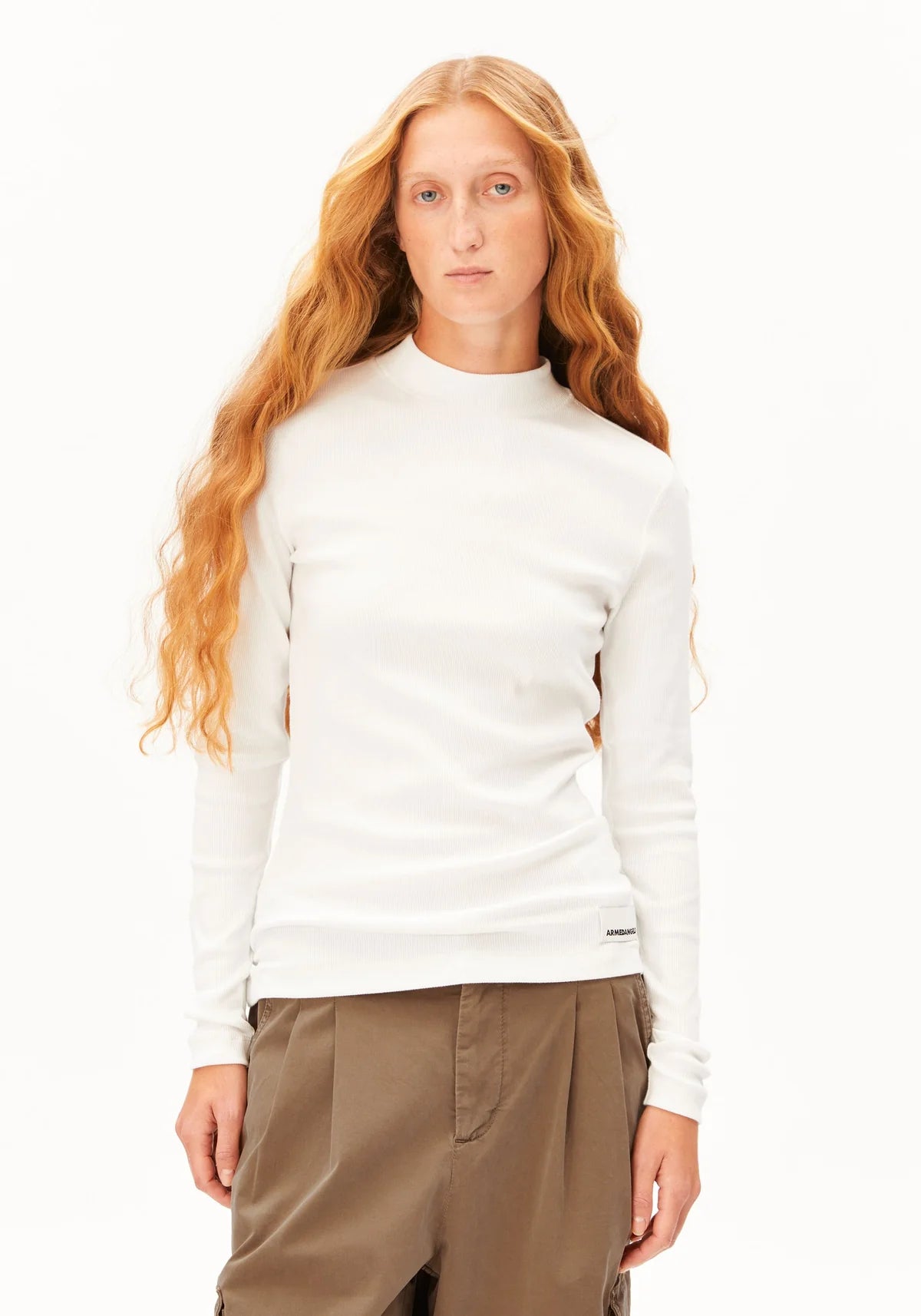 Armedangels - FATIMAARA RIB LONGSLEEVE Jersey Shirts Longsleeve white