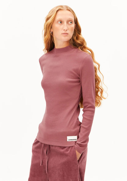 Armedangels - FATIMAARA RIB LONGSLEEVE Jersey Shirts Longsleeve velvet ember