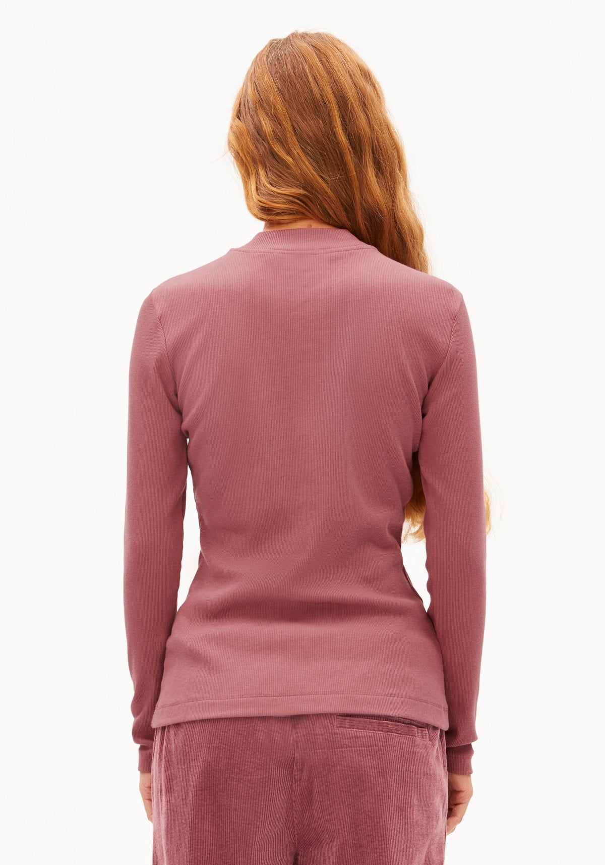 Armedangels - FATIMAARA RIB LONGSLEEVE Jersey Shirts Longsleeve velvet ember