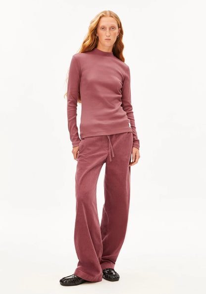 Armedangels - FATIMAARA RIB LONGSLEEVE Jersey Shirts Longsleeve velvet ember