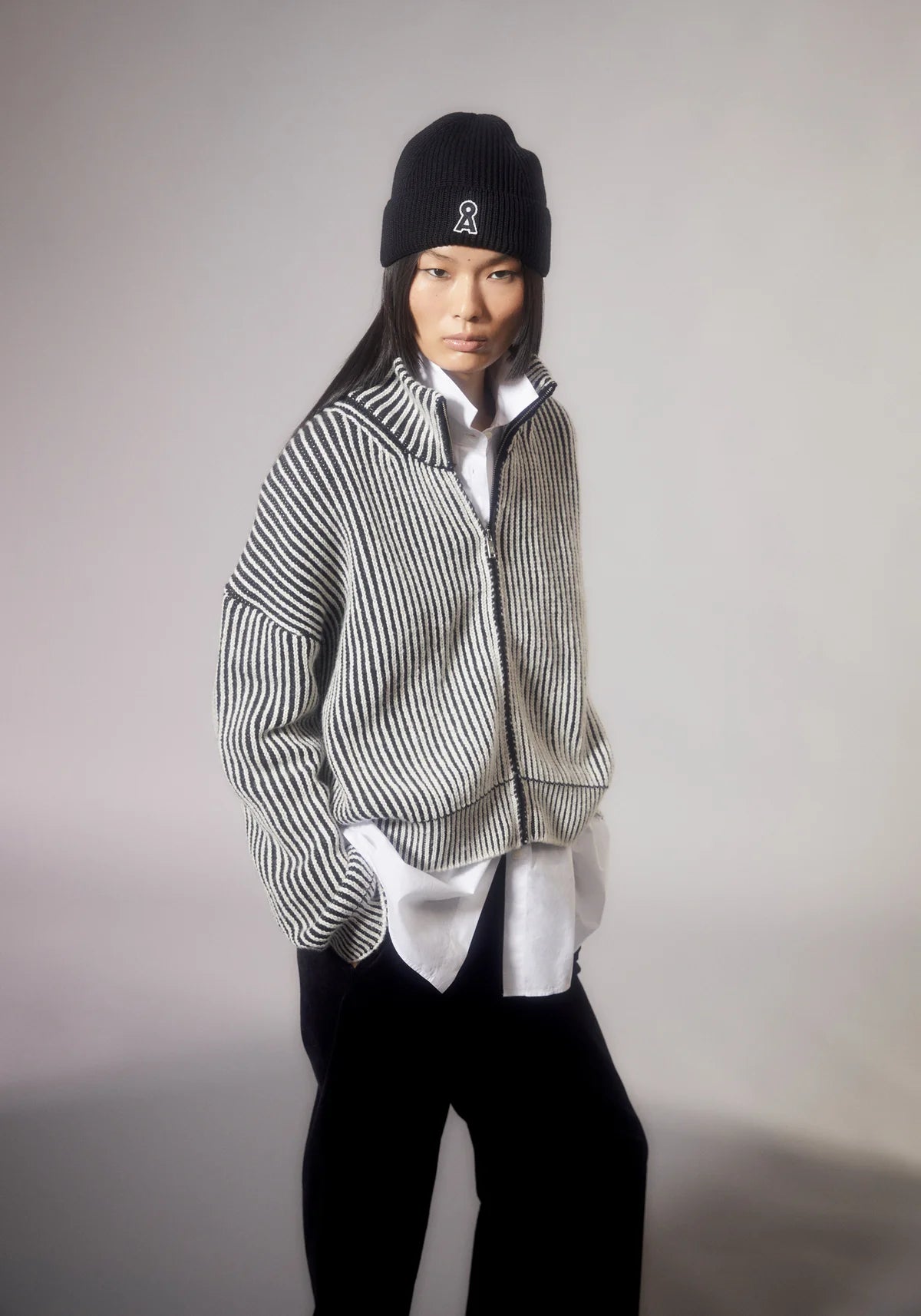 Armedangels - MEDEAA VANISE Strick Cardigan black-oatmilk - WERTE FREUNDE