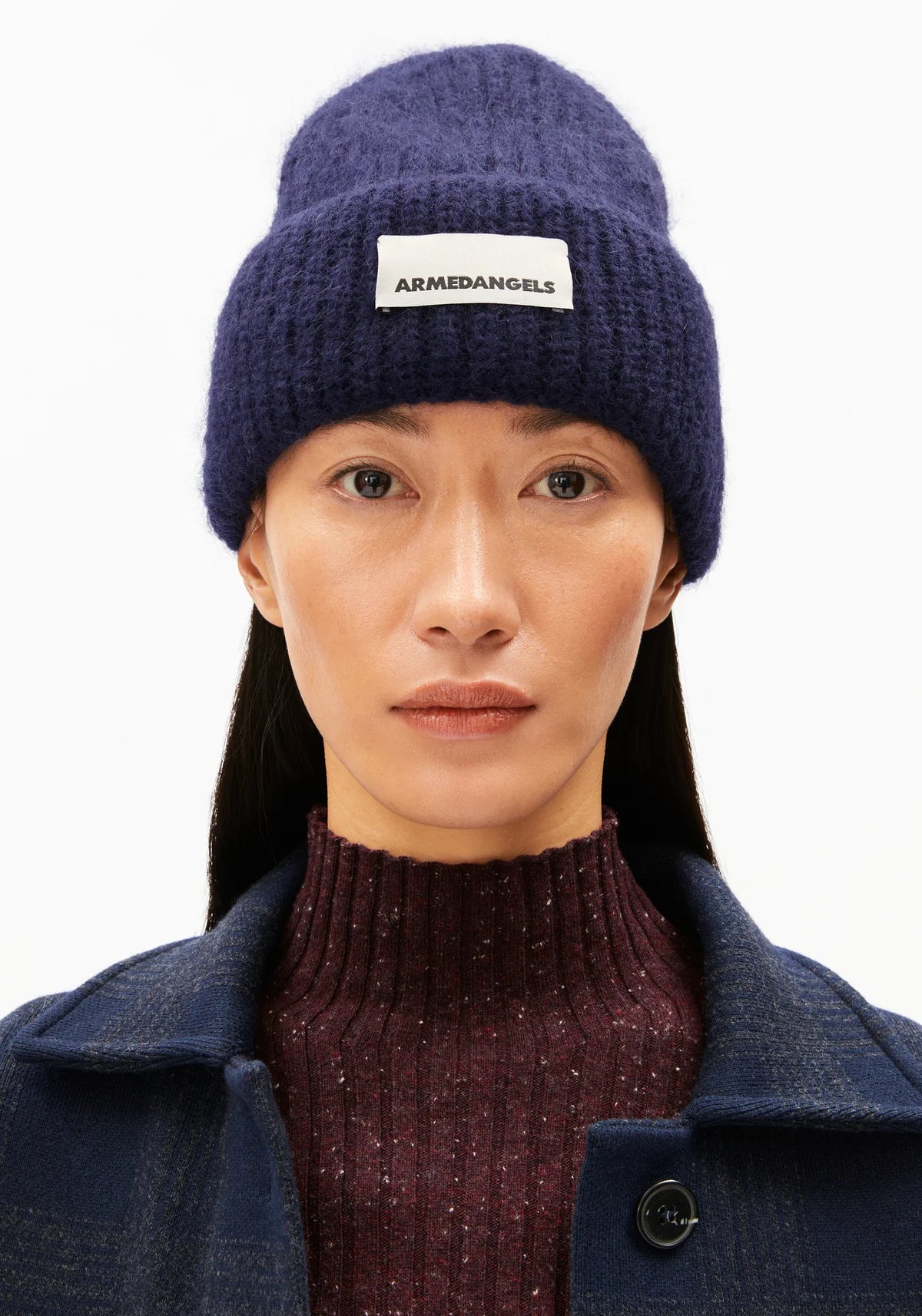 Armedangels - SNOWAA Accessoires Mütze tinted navy - WERTE FREUNDE