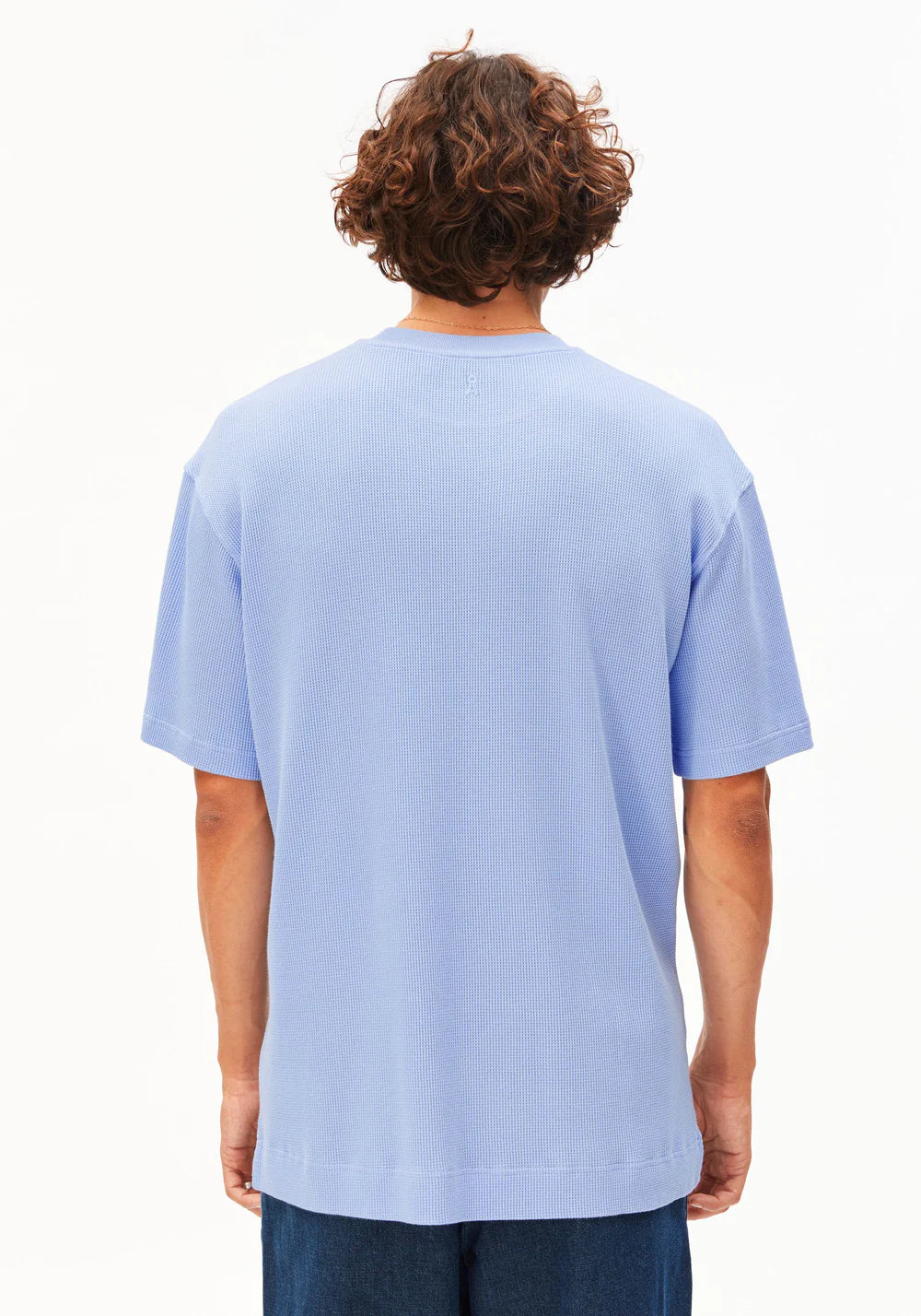 Armedangels - MAARKOS WAFFLE T-SHIRT wedgwood - WERTE FREUNDE
