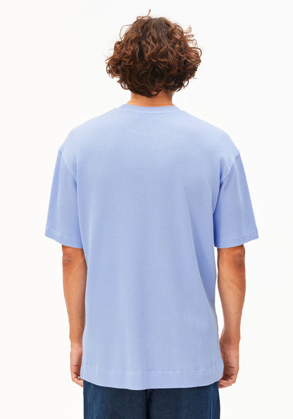Armedangels - MAARKOS WAFFLE T-SHIRT wedgwood - WERTE FREUNDE