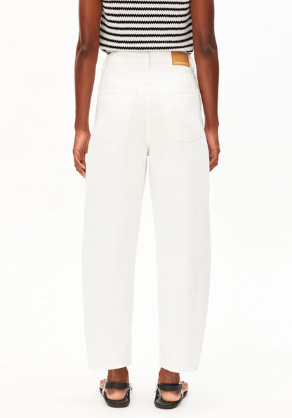 Armedangels - BAARLY HIGH WAIST BARREL JEAN white - WERTE FREUNDE