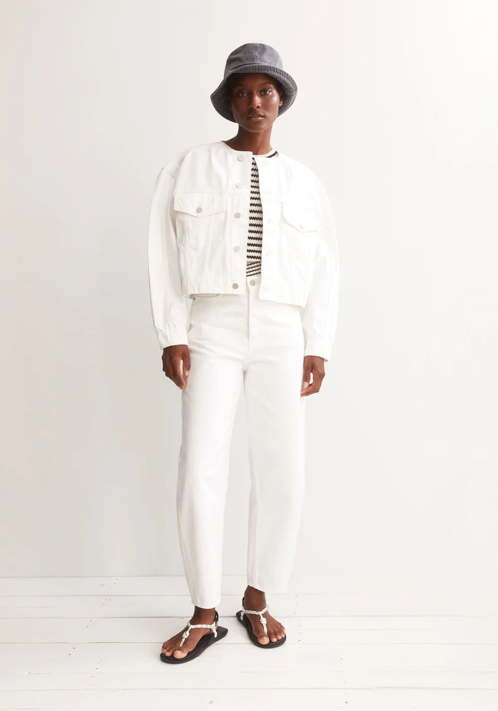 Armedangels - BAARLY HIGH WAIST BARREL JEAN white - WERTE FREUNDE