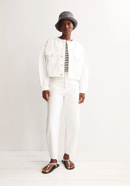 Armedangels - BAARLY HIGH WAIST BARREL JEAN white - WERTE FREUNDE