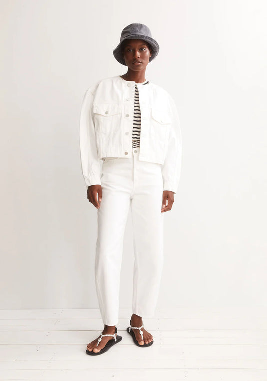 Armedangels - BAARLY HIGH WAIST BARREL JEAN white - WERTE FREUNDE