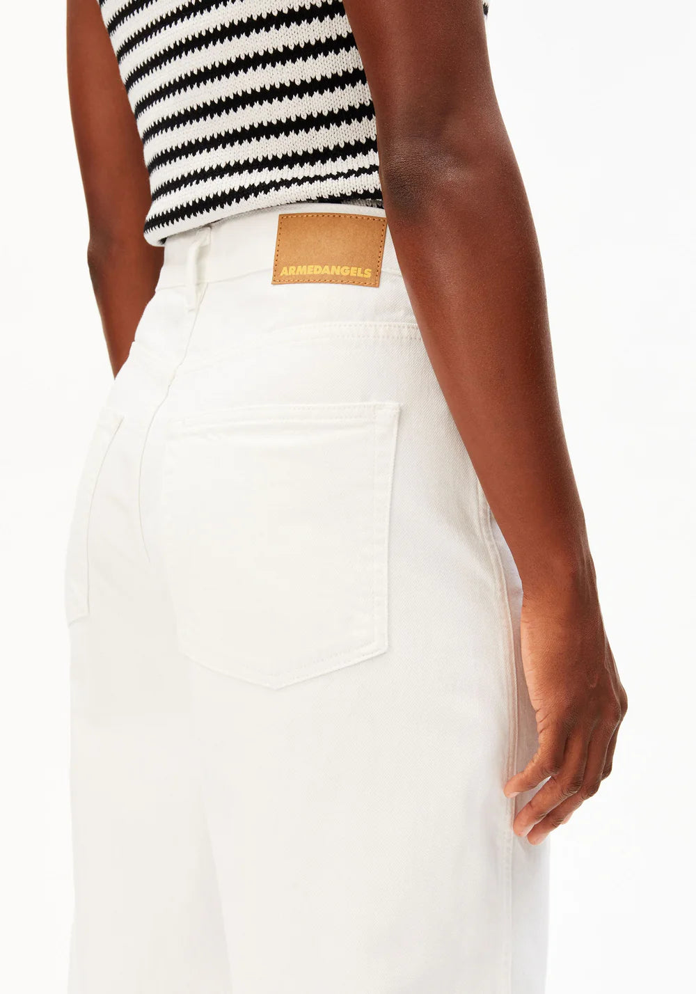 Armedangels - BAARLY HIGH WAIST BARREL JEAN white - WERTE FREUNDE