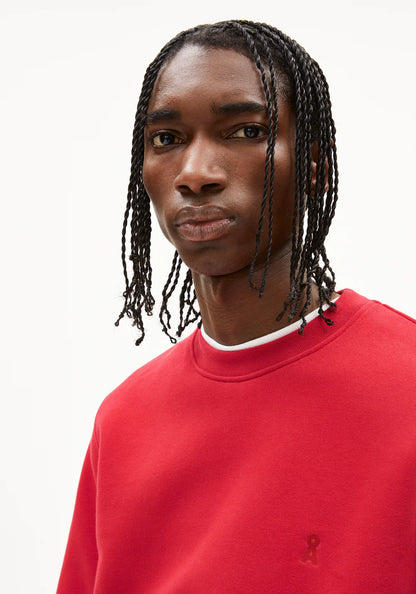 Armedangels - BAARO FLEECE Sweatshirts scarlet red - WERTE FREUNDE