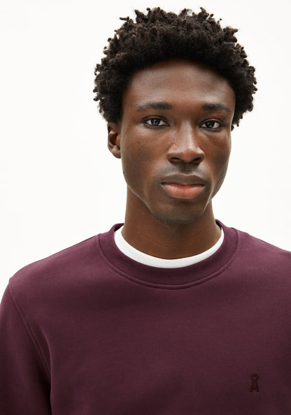 Armedangels - BAARO FLEECE Sweatshirts dark cranberry - WERTE FREUNDE