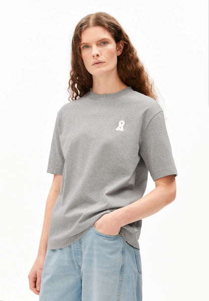 Armedangels - ICONIC Å TARJAA T-SHIRT silver melange - WERTE FREUNDE