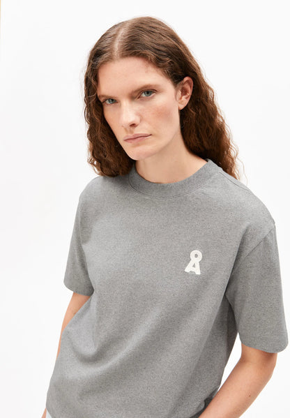 Armedangels - ICONIC Å TARJAA T-SHIRT silver melange - WERTE FREUNDE