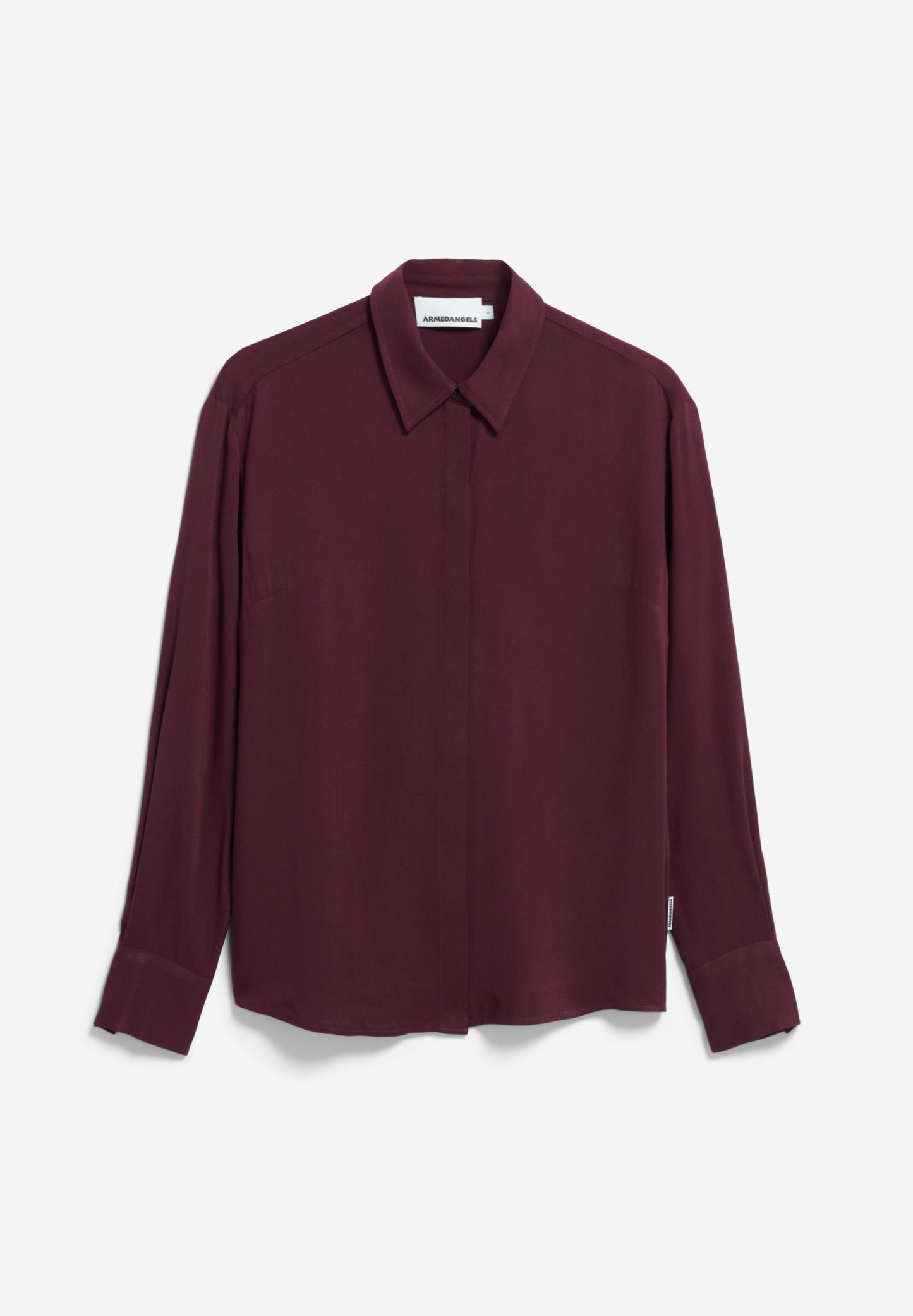 Armedangels - LARISAANA LONGSLEEVE Bluse langarm dark cranberry - WERTE FREUNDE